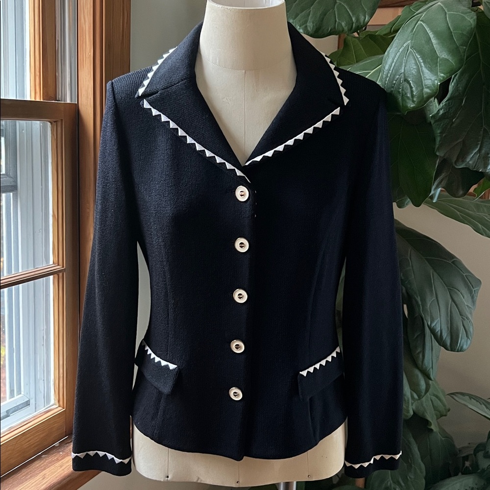 ST. JOHN Collection by Marie Gray Knit Jacket | Black | Size 4